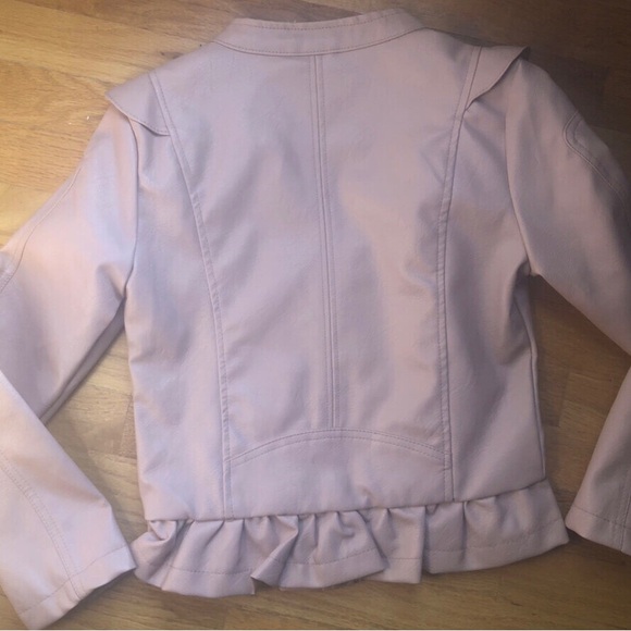 Urban Republic Faux Leather Ruffle Jacket Size 14 - Picture 6 of 8